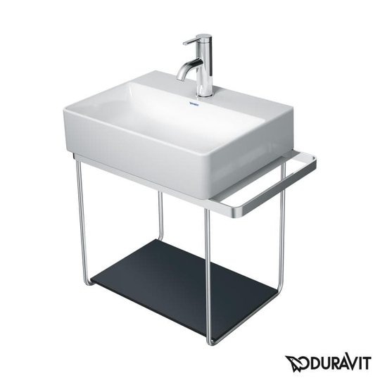Стеклянная полочка 42 см Duravit DuraSquare, черная (0099668400) Duravit Полки