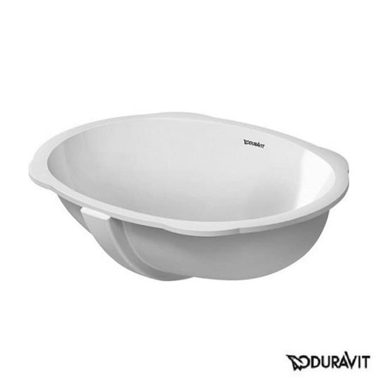 Керамическая раковина 51 см Duravit Santosa (0466510022) Встраиваемые снизу Овальные