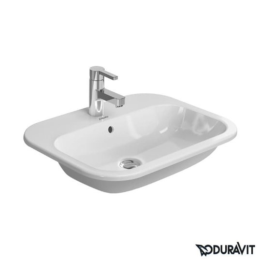Керамическая раковина 60 см Duravit Happy D.2 (0483600000) Встраиваемые сверху Прямоугольные