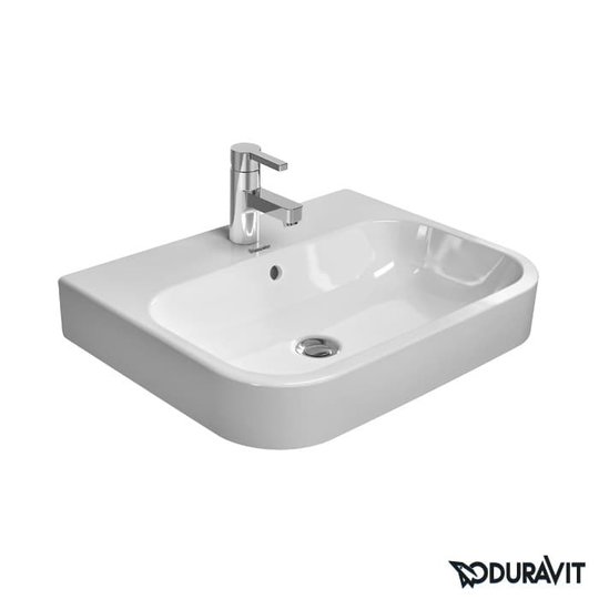 Керамическая раковина 60 см Duravit Happy D.2 (2315600000) На столешницу, На тумбу Прямоугольные