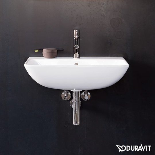 Керамическая раковина 45 см Duravit ME by Starck (0719450000) На полупьедестал, Подвесные Прямоугольные