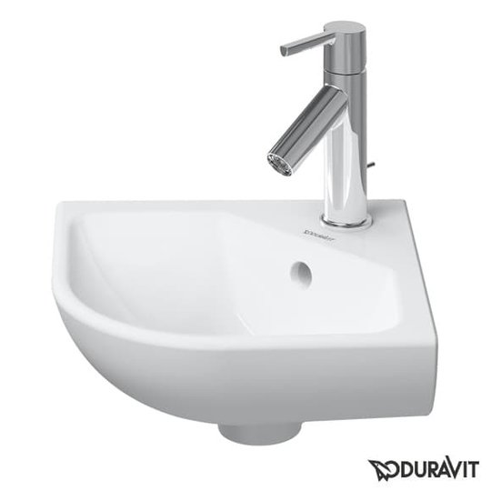 Керамическая раковина 43,5 см Duravit ME by Starck (0722430000) Подвесные Угловые симметричные