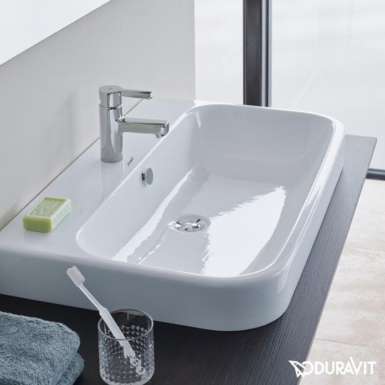 Керамическая раковина 65 см Duravit Happy D.2 (2318650027) На столешницу, На тумбу Прямоугольные