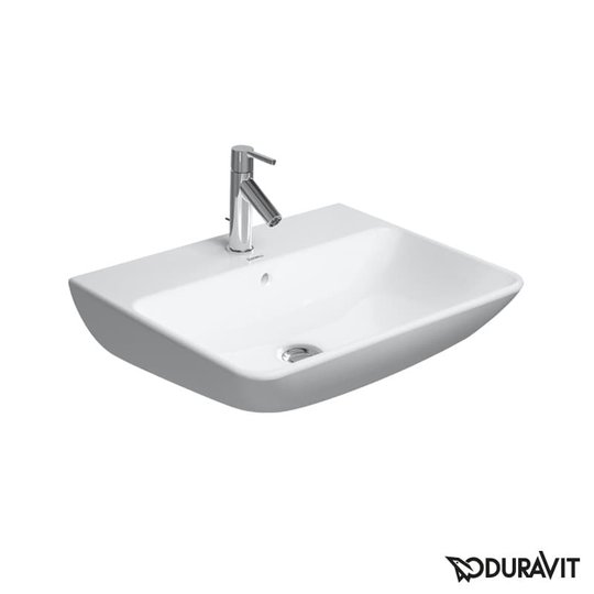 Керамическая раковина 55 см Duravit ME by Starck (2335550000) На полупьедестал, На пьедестал, Подвесные Прямоугольные