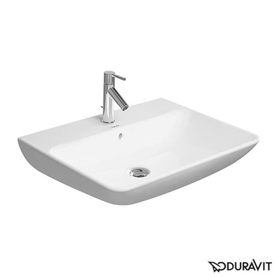 Керамическая раковина 65 см Duravit ME by Starck (2335650000) На полупьедестал, На пьедестал, Подвесные Прямоугольные
