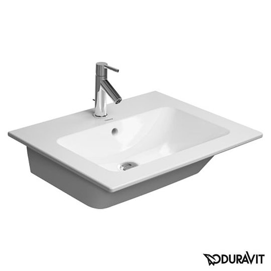 Керамическая раковина 63 см Duravit ME by Starck (2336630000) На полупьедестал, На пьедестал, На столешницу, На тумбу Прямоугольные
