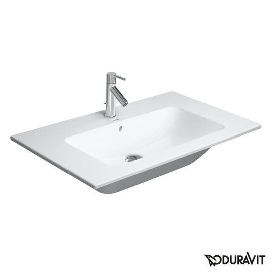 Керамическая раковина 83 см Duravit ME by Starck (2336830000) На полупьедестал, На пьедестал, На столешницу, На тумбу Прямоугольные