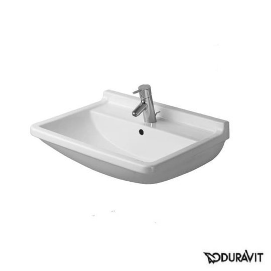 Керамічна раковина 55 см Duravit Starck 3 (0300550000) На напівп'єдестал, На п'єдестал, Підвісні 