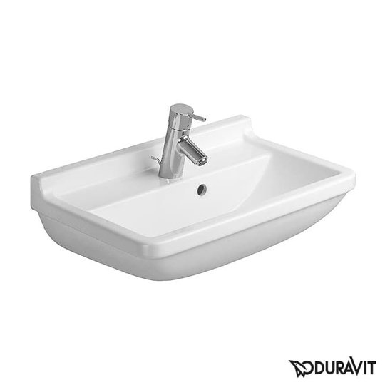 Керамічна раковина 55 см Duravit Starck 3 (0301550000) На напівп'єдестал, Підвісні 
