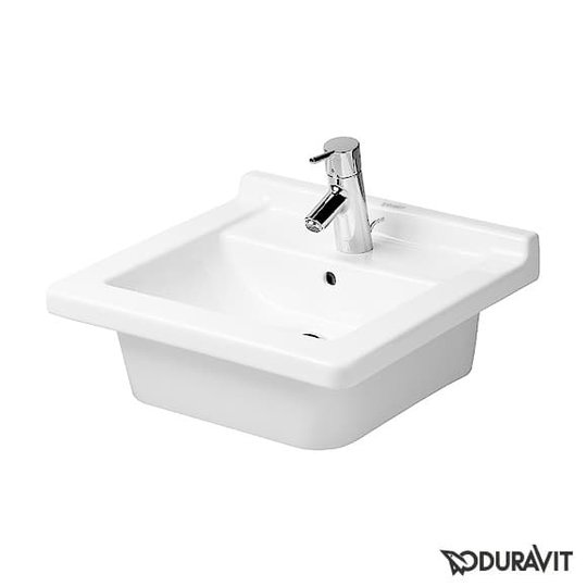 Керамическая раковина 48 см Duravit Starck 3 (0303480022) Встраиваемые сверху Прямоугольные