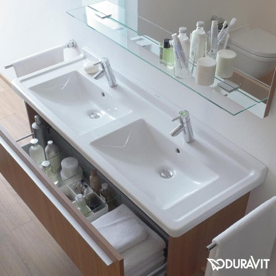 Керамическая раковина 130 см Duravit Starck 3 (0332130000) На полупьедестал, На пьедестал, На столешницу, На тумбу, Подвесные Прямоугольные