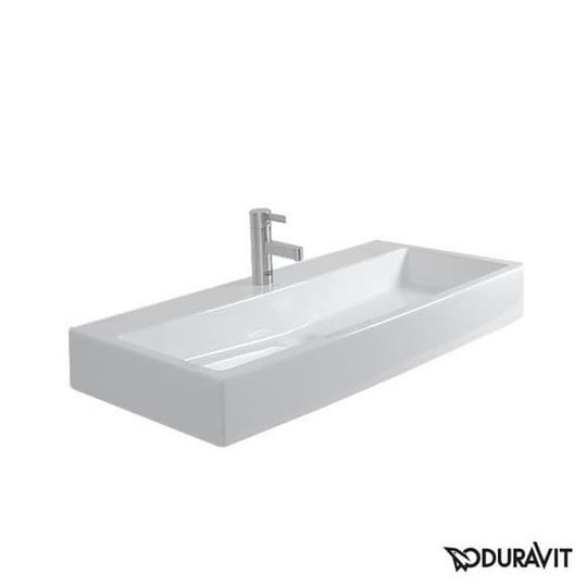 Керамическая раковина 100 см Duravit Vero, белая (0454100071) На столешницу, На тумбу Прямоугольные