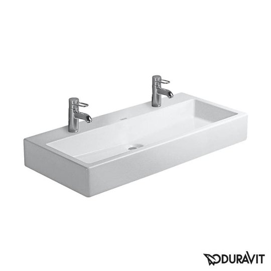 Керамічна раковина 100 см Duravit Vero, Біла (0454100043) На консоль, На стільницю, На тумбу, Підвісні 