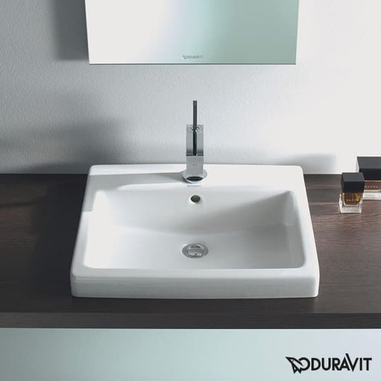 Керамическая раковина 50 см Duravit Vero (0315500000) Встраиваемые сверху Прямоугольные