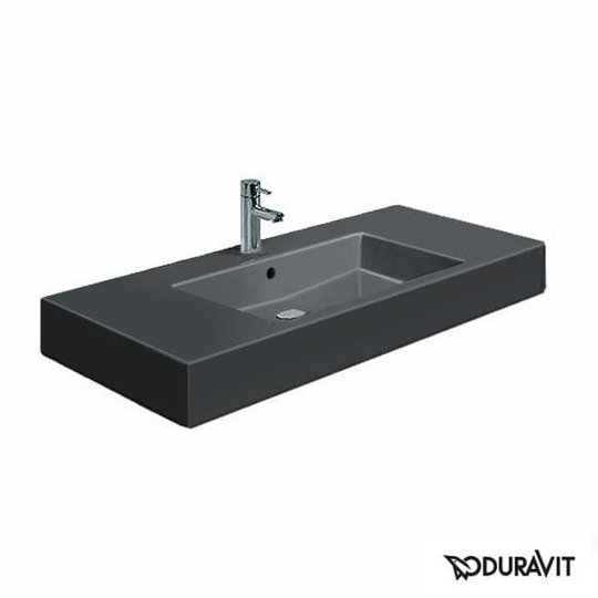Керамическая раковина 105 см Duravit Vero, черная (0329100800) На консоль, На столешницу, На тумбу Прямоугольные
