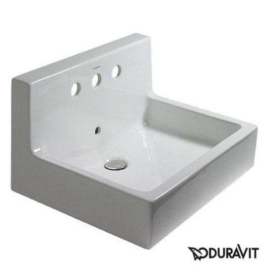 Керамическая раковина 60 см Duravit Vero (0453600025) На столешницу, На тумбу Прямоугольные