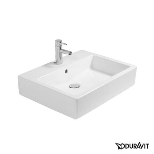 Керамическая раковина 50 см Duravit Vero, белая (0454500027) На столешницу, На тумбу Прямоугольные