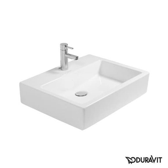 Керамическая раковина 59,5 см Duravit Vero, белая (0452600041) На столешницу, На тумбу Прямоугольные