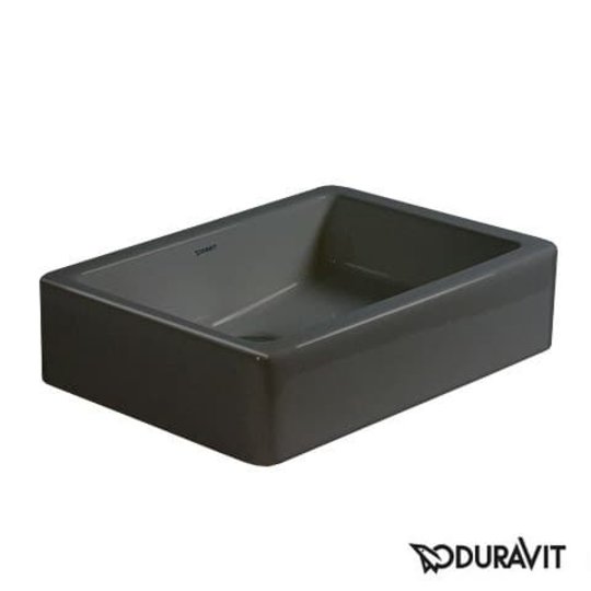 Керамическая раковина 50 см Duravit Vero, черная (0455500800) На столешницу, На тумбу Прямоугольные