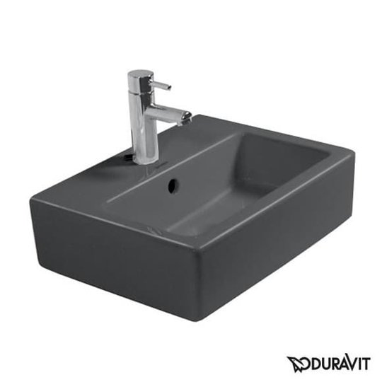Керамічна раковина 45 см Duravit Vero, чорна (0704450800) Підвісні 