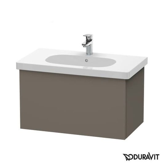 Тумба подвесная 80х46 Duravit Delos, фланелево-серый шелковисто-матовый (DL623509090) Duravit Тумбы