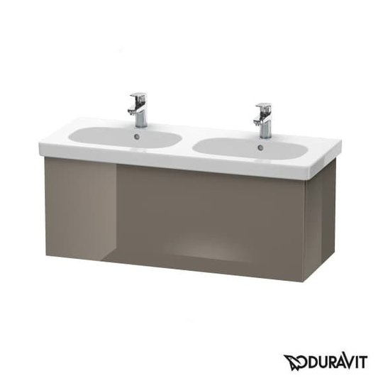 Тумба подвесная 115х46 Duravit Delos, фланелево-серый глянцевый (DL623708989) Duravit Тумбы