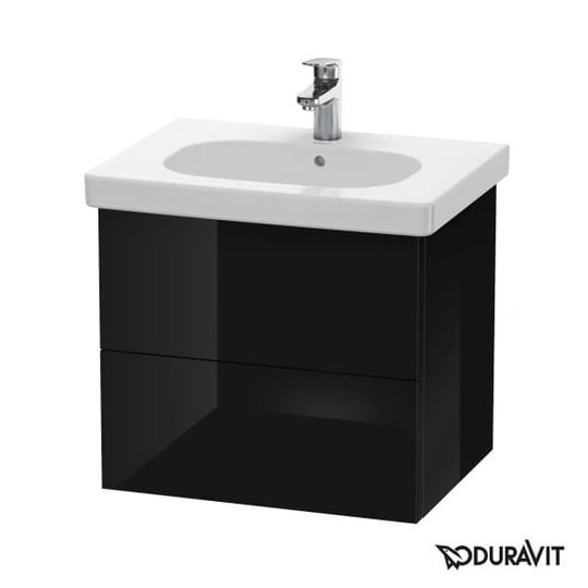 Тумба підвісна 60х46 Duravit Delos, чорний глянцевий (DL633404040) Duravit Тумби