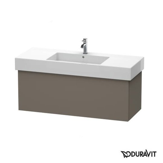 Тумба подвесная 120х47 Duravit Delos, фланелево-серый шелковисто-матовый (DL622209090) Duravit Тумбы
