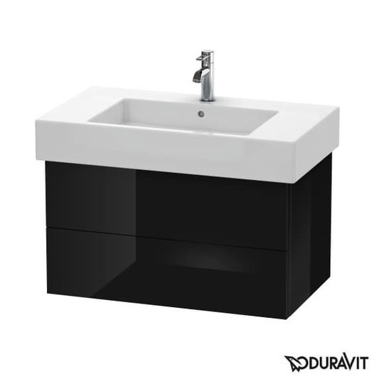 Тумба подвесная 80х47 Duravit Delos, черный глянцевый (DL632004040) Duravit Тумбы