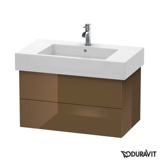 Тумба подвесная 80х47 Duravit Delos, оливково-коричневый глянцевый (DL632006161) Duravit Тумбы