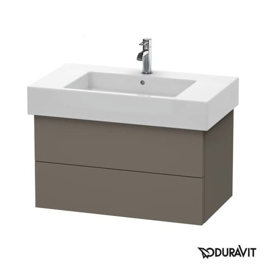 Тумба подвесная 80х47 Duravit Delos, фланелево-серый шелковисто-матовый (DL632009090) Duravit Тумбы