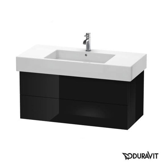 Тумба підвісна 100х47 Duravit Delos, чорний глянцевий (DL632104040) Duravit Тумби