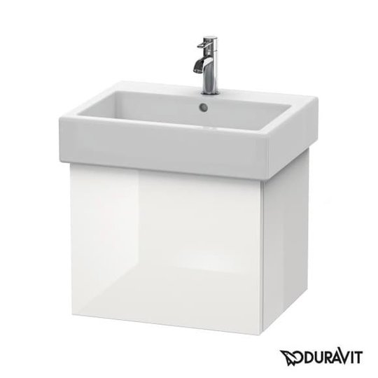 Тумба підвісна 55х44, 5 Duravit Delos, білий глянцевий (DL622402222) Duravit Тумби