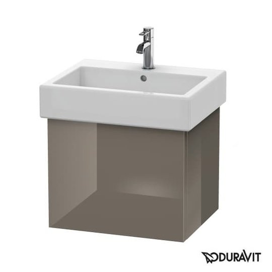 Тумба подвесная 55х44,5 Duravit Delos, фланелево-серый глянцевый (DL622408989) Duravit Тумбы