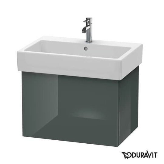 Тумба подвесная 65х44,5 Duravit Delos, доломитово-серый глянцевый (DL622503838) Duravit Тумбы