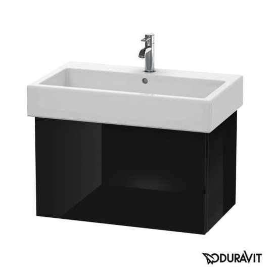 Тумба підвісна 75х44, 5 Duravit Delos, чорний глянцевий (DL622604040) Duravit Тумби
