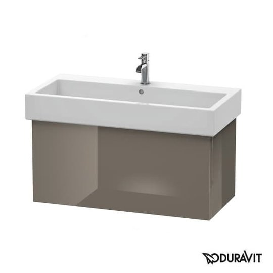 Тумба подвесная 95х44,5 Duravit Delos, фланелево-серый глянцевый (DL622708989) Duravit Тумбы