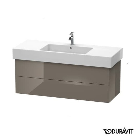 Тумба підвісна 120х47 Duravit Delos, фланелево-сірий глянцевий (DL632208989) Duravit Тумби