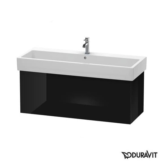 Тумба підвісна 115х44, 5 Duravit Delos, чорний глянцевий (DL622804040) Duravit Тумби