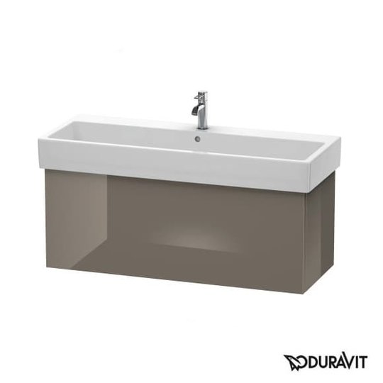 Тумба подвесная 115х44,5 Duravit Delos, фланелево-серый глянцевый (DL622808989) Duravit Тумбы