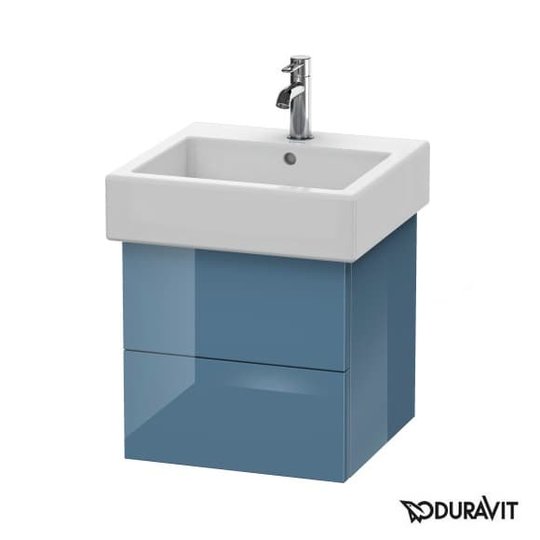 Тумба підвісна 45х44, 5 Duravit Delos, блакитний камінь глянцевий (DL632304747) Duravit Тумби