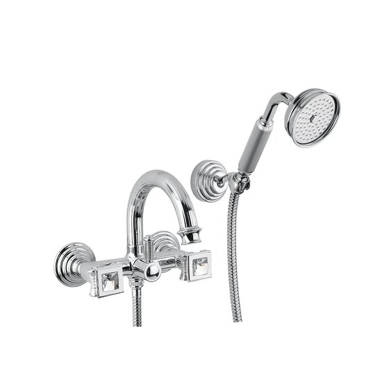 Змішувач для ванни Bugnatese Olympia Kristal (8402K-CR) Для ванни Хром