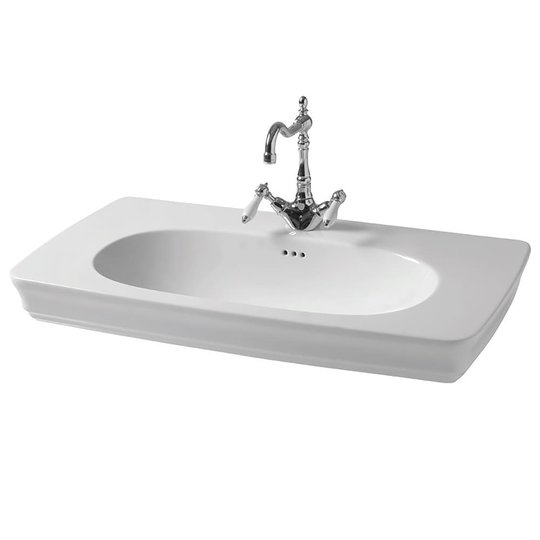 Керамическая раковина 90 см Artceram Civitas, white glossy (CIL002 01; 00) На консоль, На ноги Прямоугольные