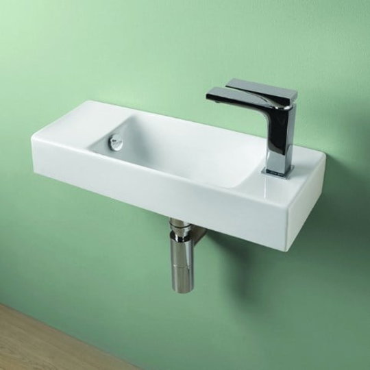 Керамическая раковина 54 см Artceram Lavamani, white glossy (LML002 01; 00) Подвесные Прямоугольные