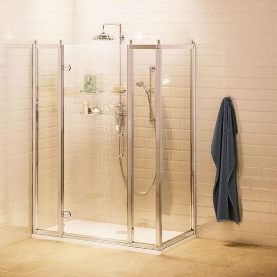 Душова кабіна 136х80 см Burlington (C19 + С16х2 + C13) Прямокутні Прозоре