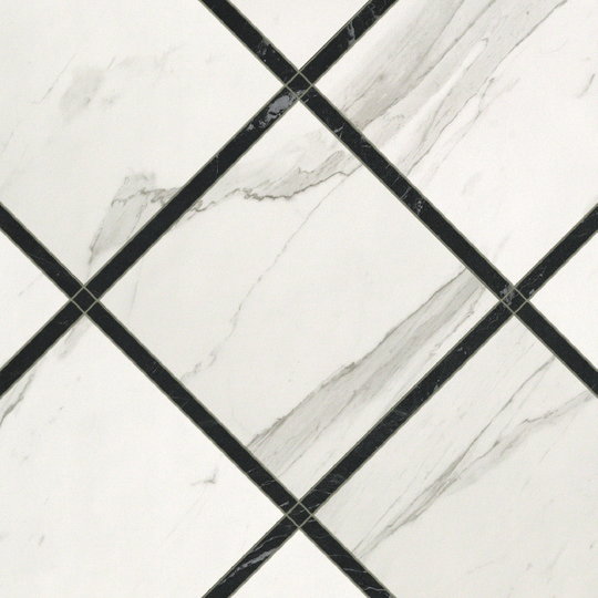 Декор Fap Roma Incroci Statuario Grafite Lux Inserto Ret 60 * 60 (fLZK) FAP Ceramiche Для кухні, Для громадських приміщень, Для житлових приміщень, Для ванної