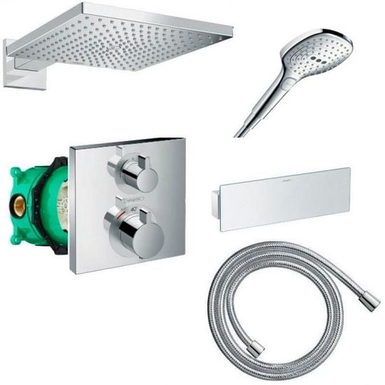 Душовий комплект HANSGROHE Ecostat Square (2А131218) Душові комплекти (системи) Хром