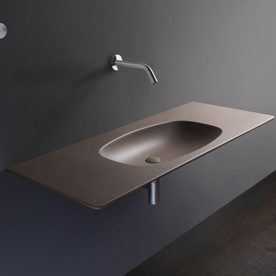 Керамічна раковина 120 см Flaminia Nuda, fango (ND120L) На консоль, На стільницю, На тумбу 