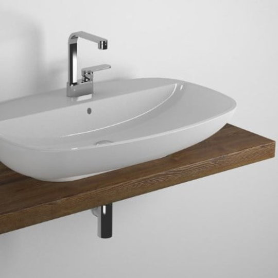 Полиця під раковину 110 см Flaminia Solid, brown (SL8081) Flaminia Стільниці