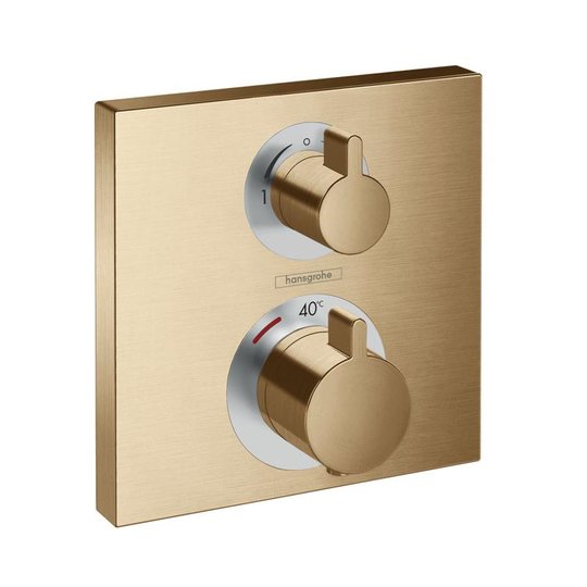 Термостатичний змішувач Hansgrohe Ecostat Square Brushed Bronze (15714140) Для ванни, Для душа Бронза